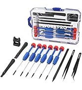 WORKPRO 12 in 1 Precision Repair Tool Set with T3 T4 T5 T6 T8 T10 Security Torx Bit &amp; Precision M...