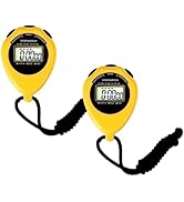 Stopwatch Sport Timer, 2 Pack Large Display Digital Stopwatch Timer with Date Time, No Alarm Sile...