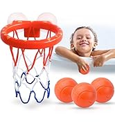 MARPPY Bath Toys, Bathtub Basketball Hoop for Baby, Toddlers, Boys and Girls, 3 Balls No Holes, M...