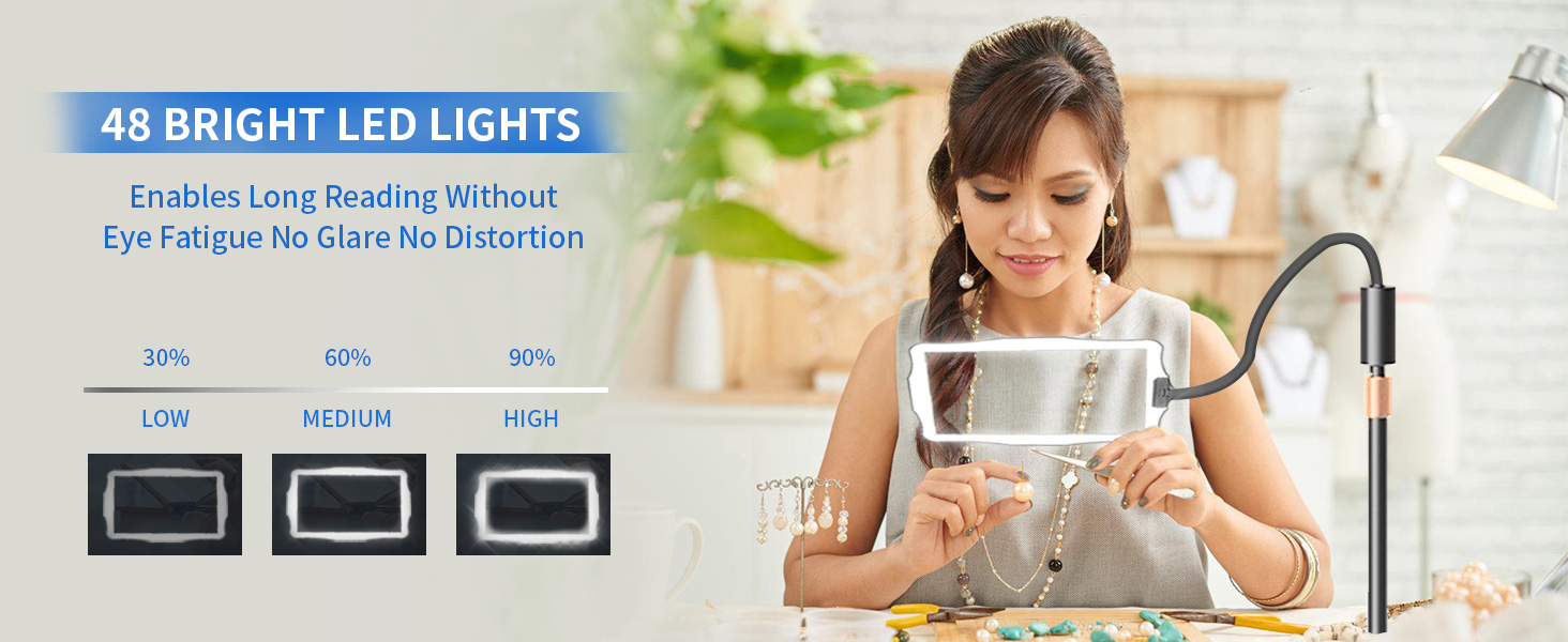 Hands Free Magnifier Lamp