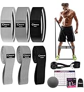 Goocrun Fabric Resistance Bands for Working Out, Wide Booty Belt with Multiple Resistance Levels....