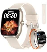 Woneligo Smart Watch for Women [43mm 3 Bands], 1.75‘’ AMOLED HD Screen Fitness Watch with Answer/...
