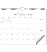 Aesthetic Wall Calendar 2026-2027, 18 Monthly Horizontal Hanging Calendar from January 2026 to Ju...