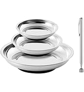 Rechabite 3 Pieces Magnetic Tool Trays with 5LBs Telescoping Magnetic Pick-up Tool Set, 3" 4" 6" ...