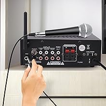 Home Audio Power Amplifier System - 2X40W Mini Dual Channel Mixer Sound Stereo Receiver Box