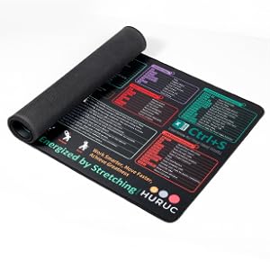 huruc mouse pad pads excel sheet codes short key waterproof pro mats ms coding command gaming