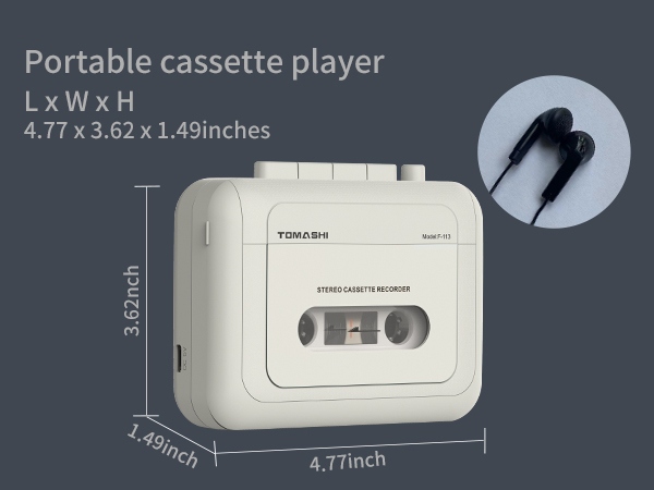 Portable cassette player