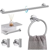 TQKAG 5 Piece Bathroom Towel Bar Holder Sets Brushed Nickel Bathroom Hardware Set Stainless Steel...