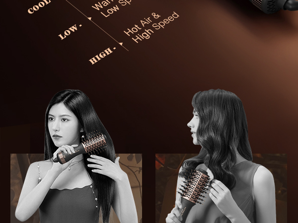 dual voltage hair dryer brush