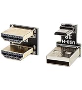 ELECROW Micro USB to USB A Adapter &amp; HDMI-Compatible Adapter (180 Degree Angle, Male to Male) Kit...