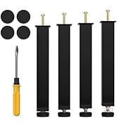 RemixOri 4Pcs Bed Frame Support Legs - Adjustable Metal Center Legs with Anti-Slip &amp; Noise-Free R...
