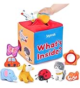 JoyCat Baby Toys 6-12 Months - Mystery Soft Box with 10 Sensory Objects, Rattle, Crinkle Paper, M...
