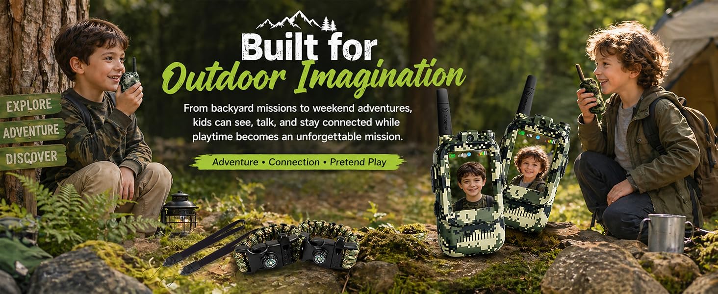 kids video walkie talkies with screen