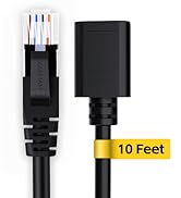 XANHAM Ethernet Extension Cable 10ft Cat6 Network Patch Cord Extender RJ45 LAN Cable Female to Ma...