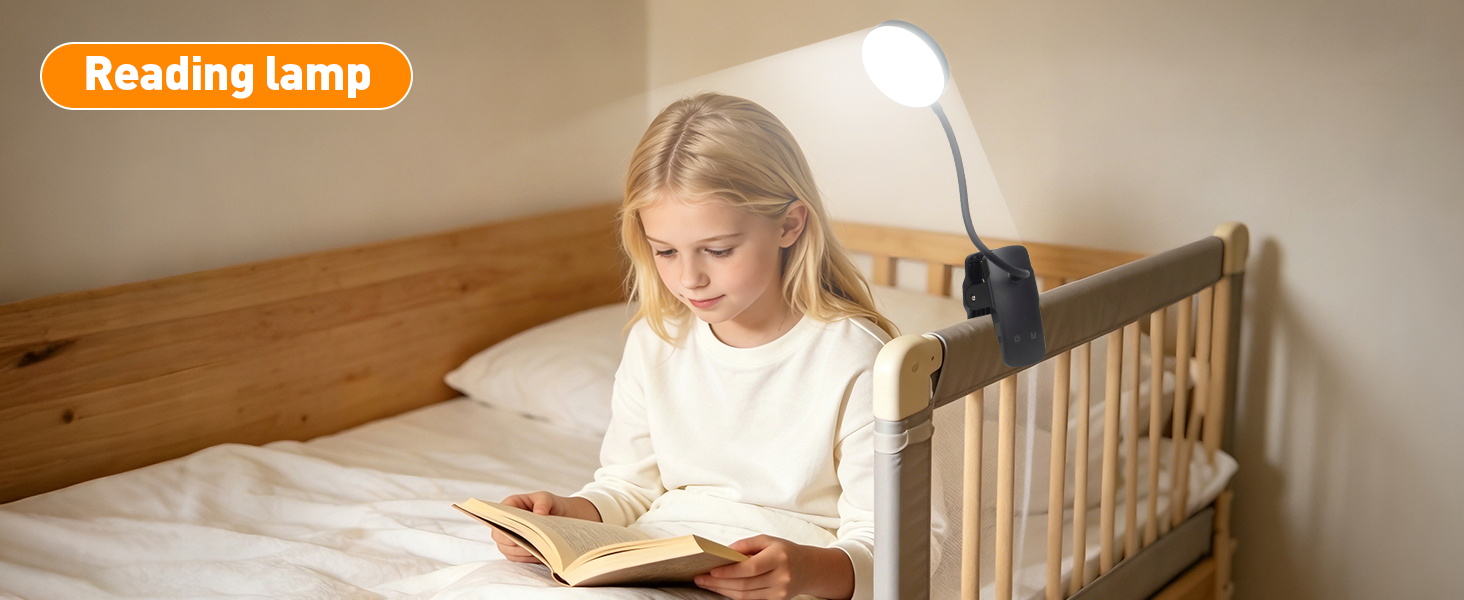 clip light for bed headboard desk lamp battery powered