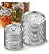 ZECLU 48 Pack Canning Lids with Air Valve for Wide and Regular Mouth Mason Jars, Airtight Vacuum ...