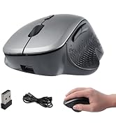Ergonomic Vertical Mouse Wireless Bluetooth &amp; 2.4GHz Dual-Mode Rechargeable Silent Computer Mice ...