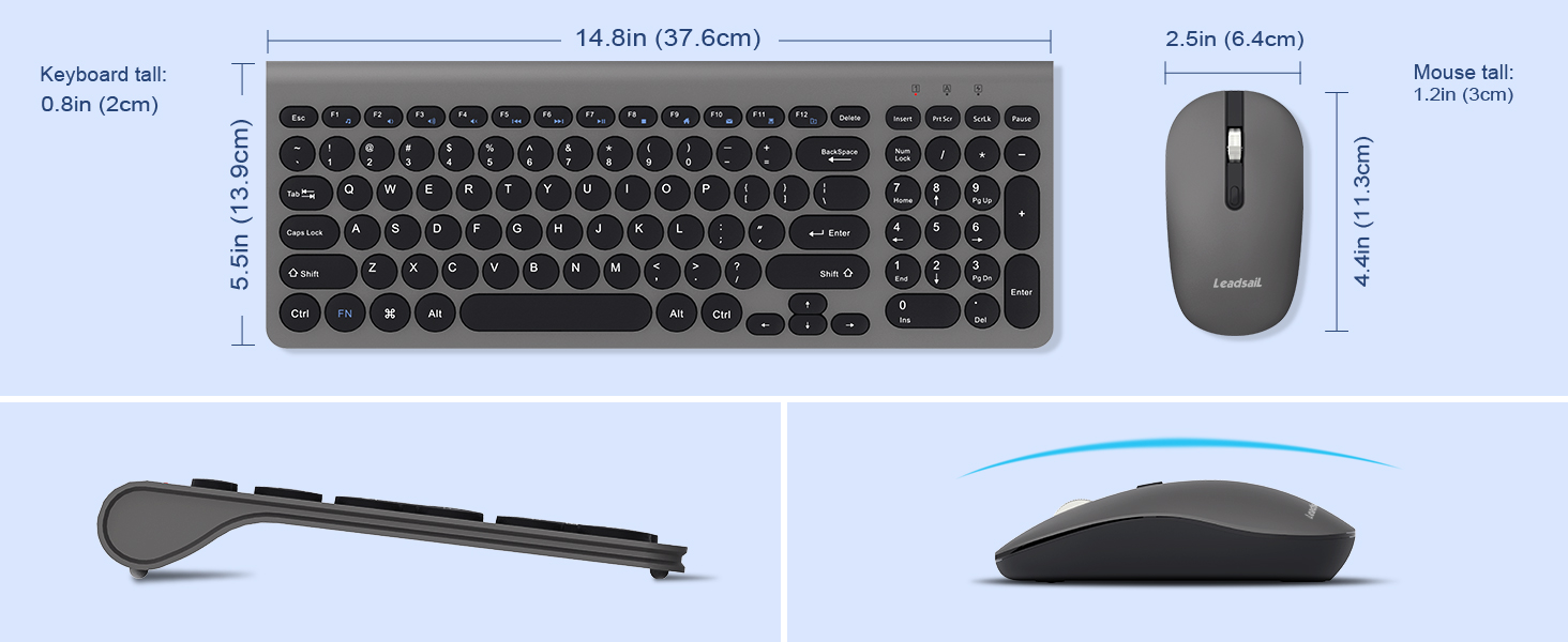 slim wireless keyboard and mouse
