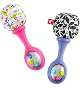Fisher-Price Newborn Toys Rattle ‘n Rock Maracas, 2 Soft Musical Instruments for Developmental Pl...