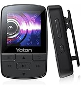 Yoton MP3 Player with Bluetooth 5.2, Hi-Fi Pocket-Sized Music Player, with Sports Clip and Indepe...