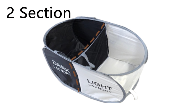 laundry basket 2 section