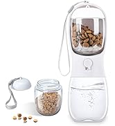 AVELORA Dog Water Bottle,Portable pet Water Bottle with Food Container,Outdoor Portable Water Dis...