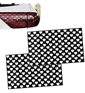 Arwrilt 2 PCS Car Heart Pattern Taillight Stickers, Waterproof Rear Tail Light Stickers, Self-Adh...
