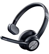GEARit Wireless Headset with Mic - 35 Hrs Talk Time - Trucker Bluetooth Headphones Noise Cancelli...