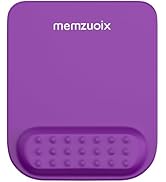 memzuoix Purple Ergonomic Mouse Pad with Wrist Rest Support,Premium Memory Foam Cushioning for Pa...