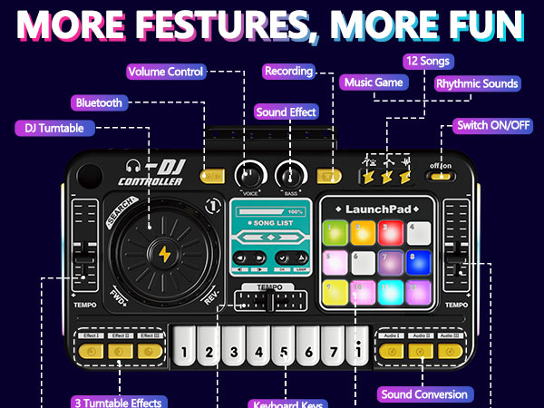 kids dj music toys dj equipment for beginners toddler dj table kidi star dj mixerdj board turntable