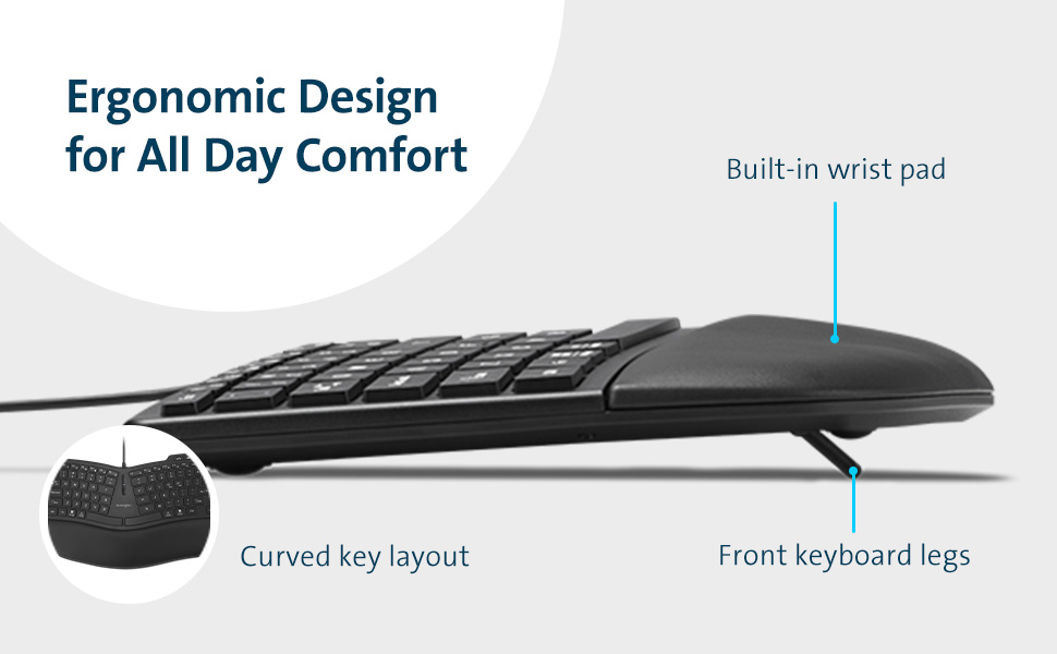 ergonomic design for all day comfort