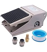 TWTADE/Pneumatic Foot Pedal Valve1/4'' PT 3 Way 2 Position Nonslip Rubber Momentary Pressure Cont...