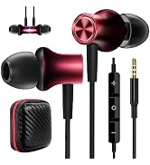 COOYA 3.5mm Headphones with Mic for Samsung A14 A03s A23 S10e A13 A51 A52 Magnetic in-Ear Wired E...