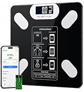 Smart Scale for Body Weight and Body Fat, Digital Bathroom Scale with BMI Muscle Mass, Bluetooth ...