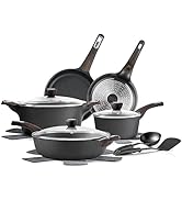 SENSARTE Pots and Pans Set Non stick, Non toxic Healthy Induction Cookware Sets, 14 Pcs Non Stick...
