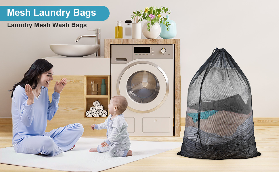 large mesh laundry bag