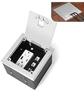 KYHSHJ Recessed Flat Hidden Socket Kit with 2 * 15A Receptacle,4.8A 1 USB-A Ports &1 USB-C Port+3...