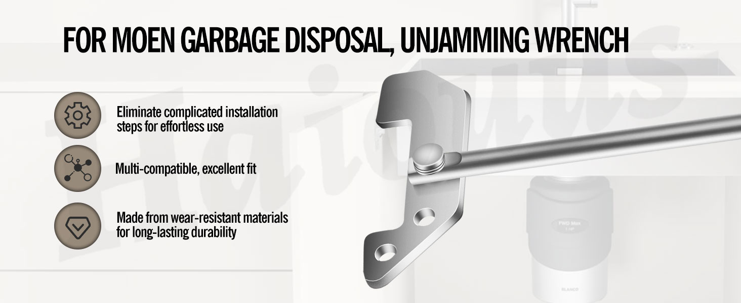 Garbage Disposer Unjamming Wrench