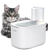 Yuposl Pet Water Fountain with Ultra-Filtration Filter - Cordless Cat Water Dispenser 118oz/3.5L ...