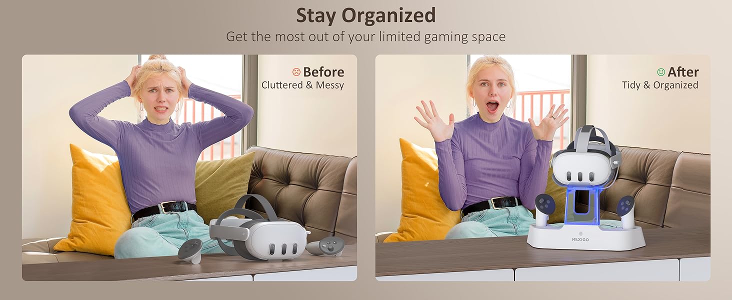 Compared with no charging dock, having a charging dock can help you organize your decives.