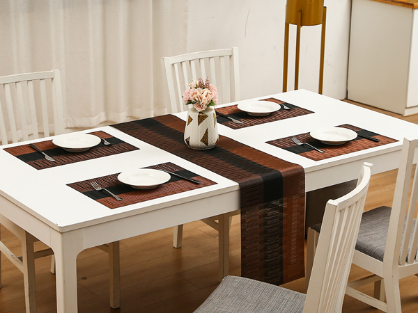 brown placemats