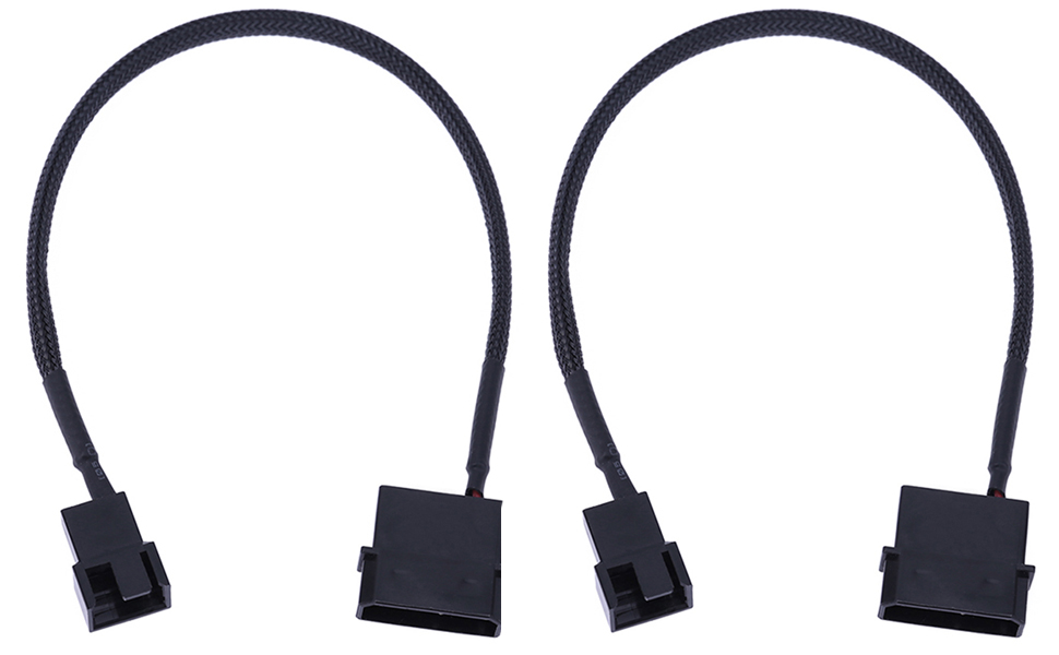 4-Pin Molex to 3 Pin 12V PC Case Fan Power Adapter Cable