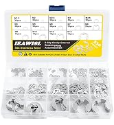 External Retaining Rings, 330PCS 304 Stainless Steel Retaining Rings E-Clip Assortment Set-M1.5 M...