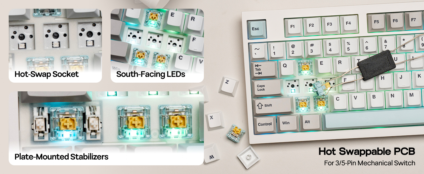 Technical circuit board or PCB layout diagrams showing multiple components and connection paths. Text includes 'Hot Swappable PCB' and component labels.