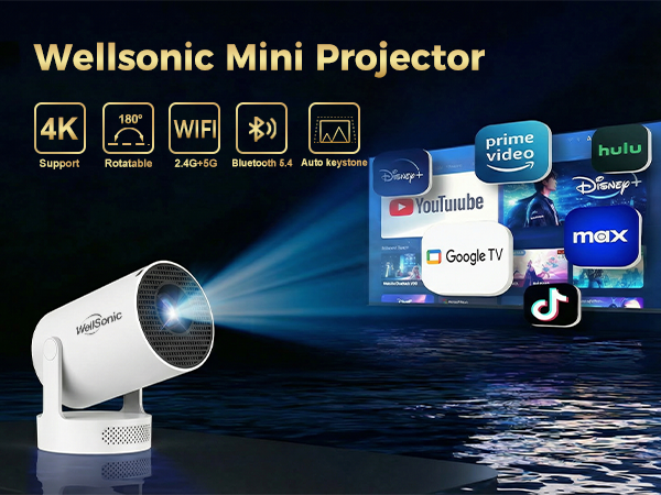 Mini Projector with WiFi and Bluetooth