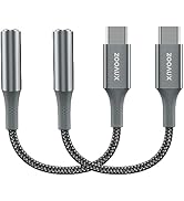 ZOOAUX USB Type C to 3.5mm Female Headphone Jack Adapter, (2 Pack) USB C to Aux Audio Dongle Cabl...