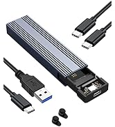 M.2 NVMe SSD Enclosure, V VCOM Tool-Free USB C External NVMe SSD Enclosure, M.2 NVMe to USB Adapt...