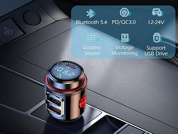 bluetooth car adapter fm