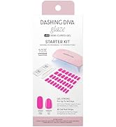 Dashing Diva Glaze Nail Starter Kit - Magenta Madness - Long Lasting, Chip Resistant, Semi-Cured ...