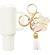 EIiovcnya 4Pcs Mini Tumbler Stanley Cup Keychain Chapstick Holder, Cute Key Ring for Women Wallet...